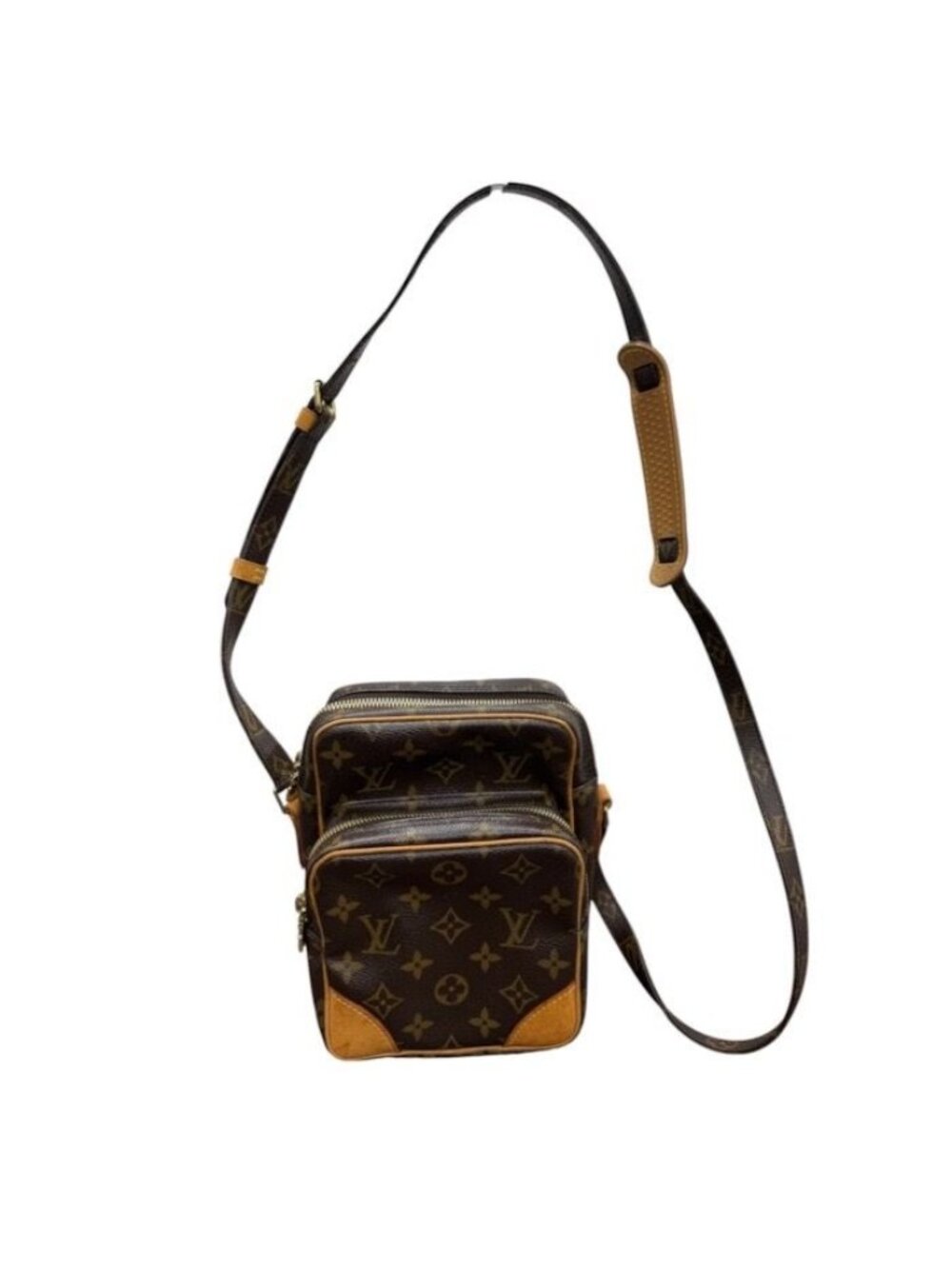 Louis Vuitton Monogram Brown Gold Leather Shoulder Bag